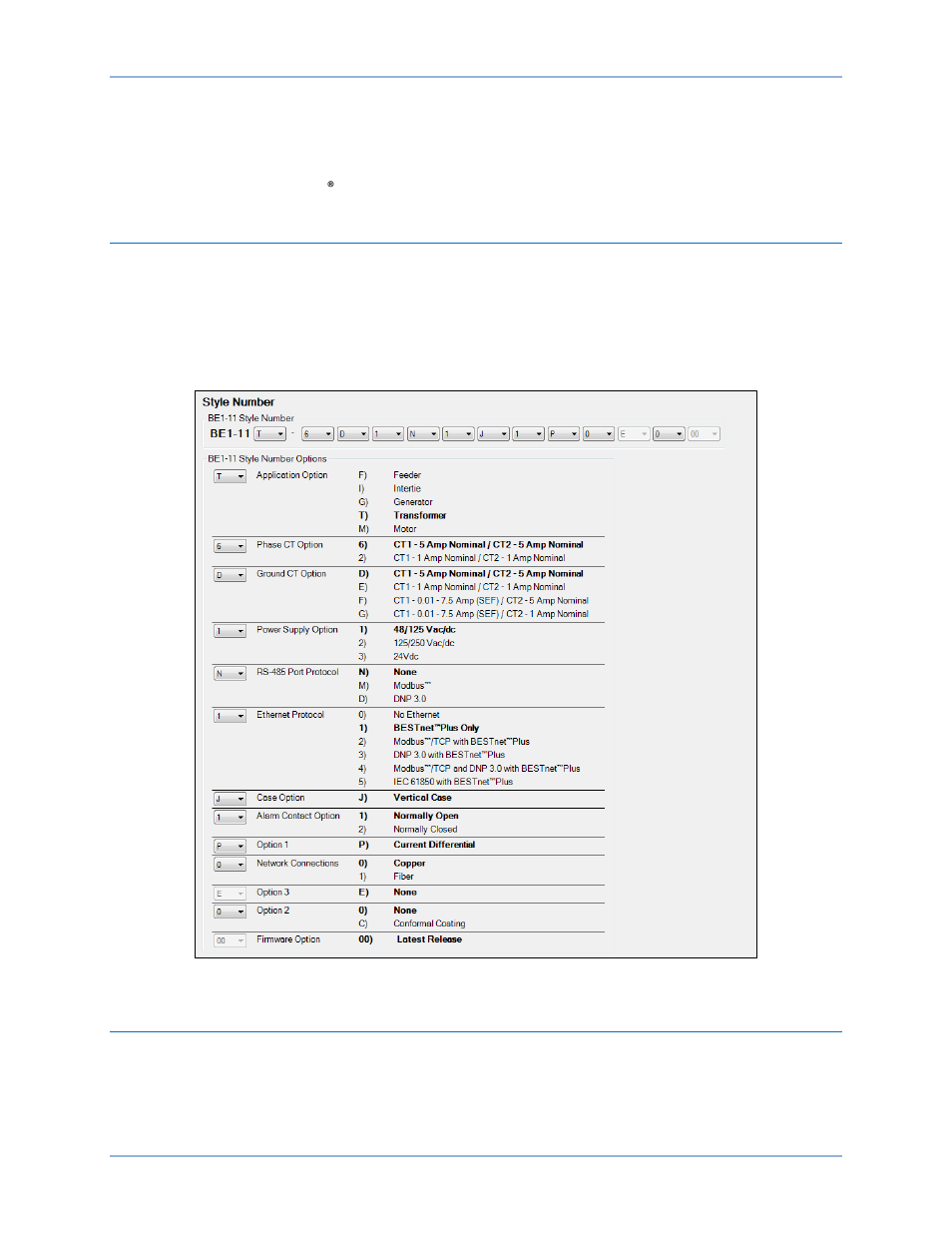 Device information, Style number, Device info | Basler Electric BE1-11t User Manual | Page 289 / 554