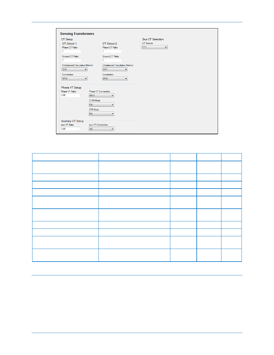 Transformer setup | Basler Electric BE1-11t User Manual | Page 299 / 554