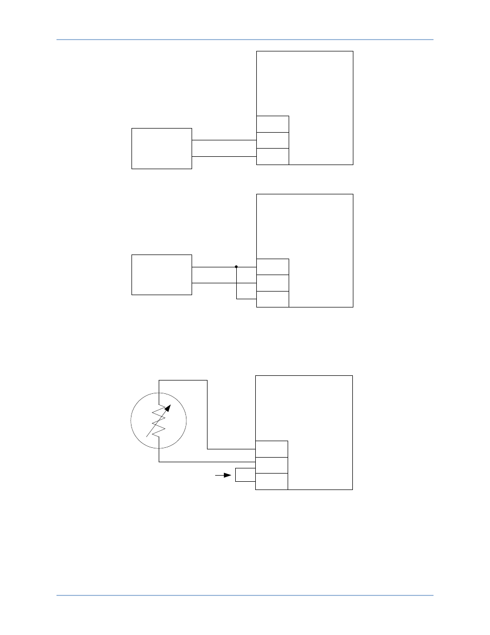 External rtd input connections, Rtd module, 0 – 10 vdc voltage transducer | 4 – 20 ma current transducer | Basler Electric BE1-11t User Manual | Page 519 / 554