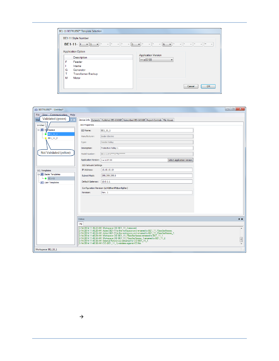 Configure datasets | Basler Electric BE1-11 IEC 61850 Protocol User Manual | Page 35 / 100