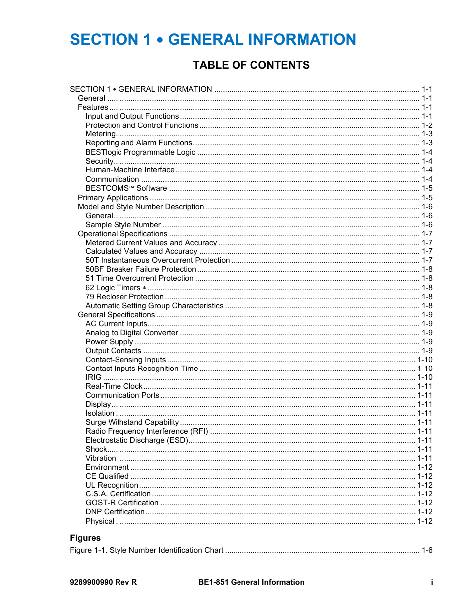 Basler Electric BE1-851 User Manual | Page 15 / 364
