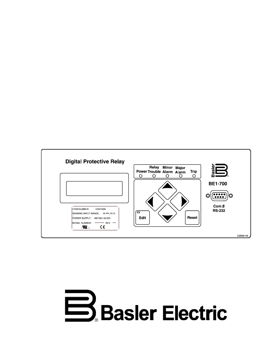 Basler Electric BE1-700 User Manual | 460 pages