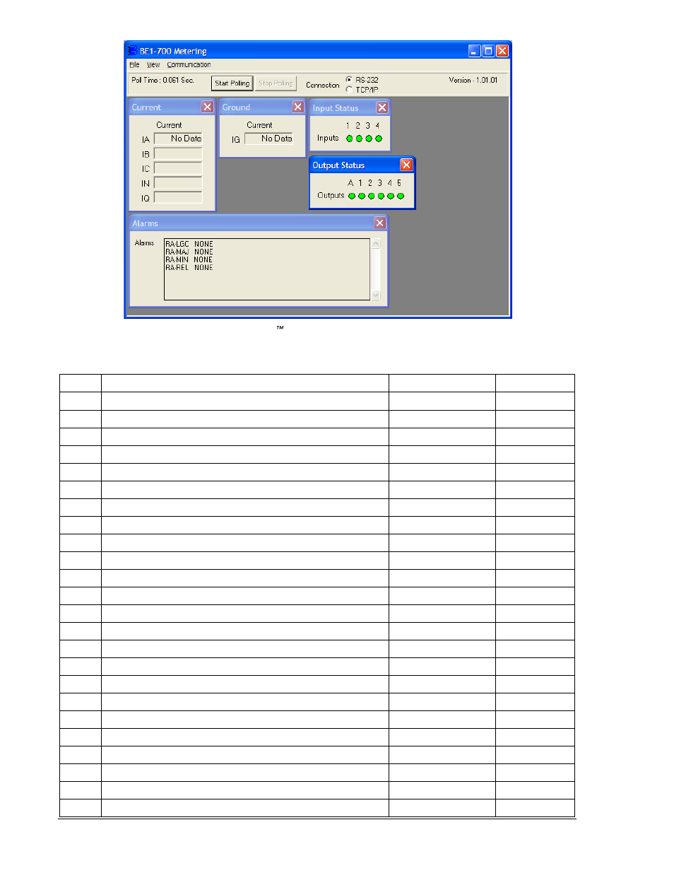 Figure 5-1. bestcoms, Metering screen (be1-700c is shown) -2 | Basler Electric BE1-700 User Manual | Page 128 / 460