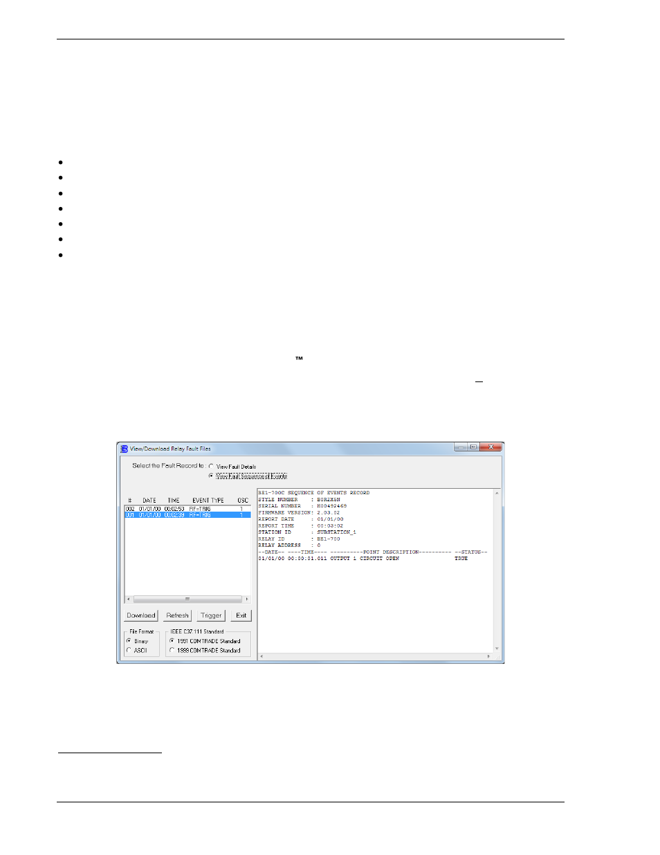 Sequence of events recorder, Retrieving ser information using bestcoms, Retrieving ser information using ascii commands | Sequence of events recorder -26 | Basler Electric BE1-700 User Manual | Page 158 / 460