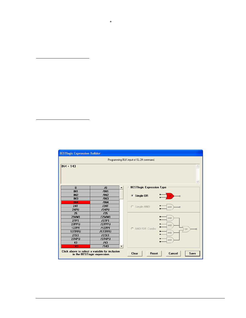 Figure 7-6. bestlogic expression builder screen -7 | Basler Electric BE1-700 User Manual | Page 175 / 460