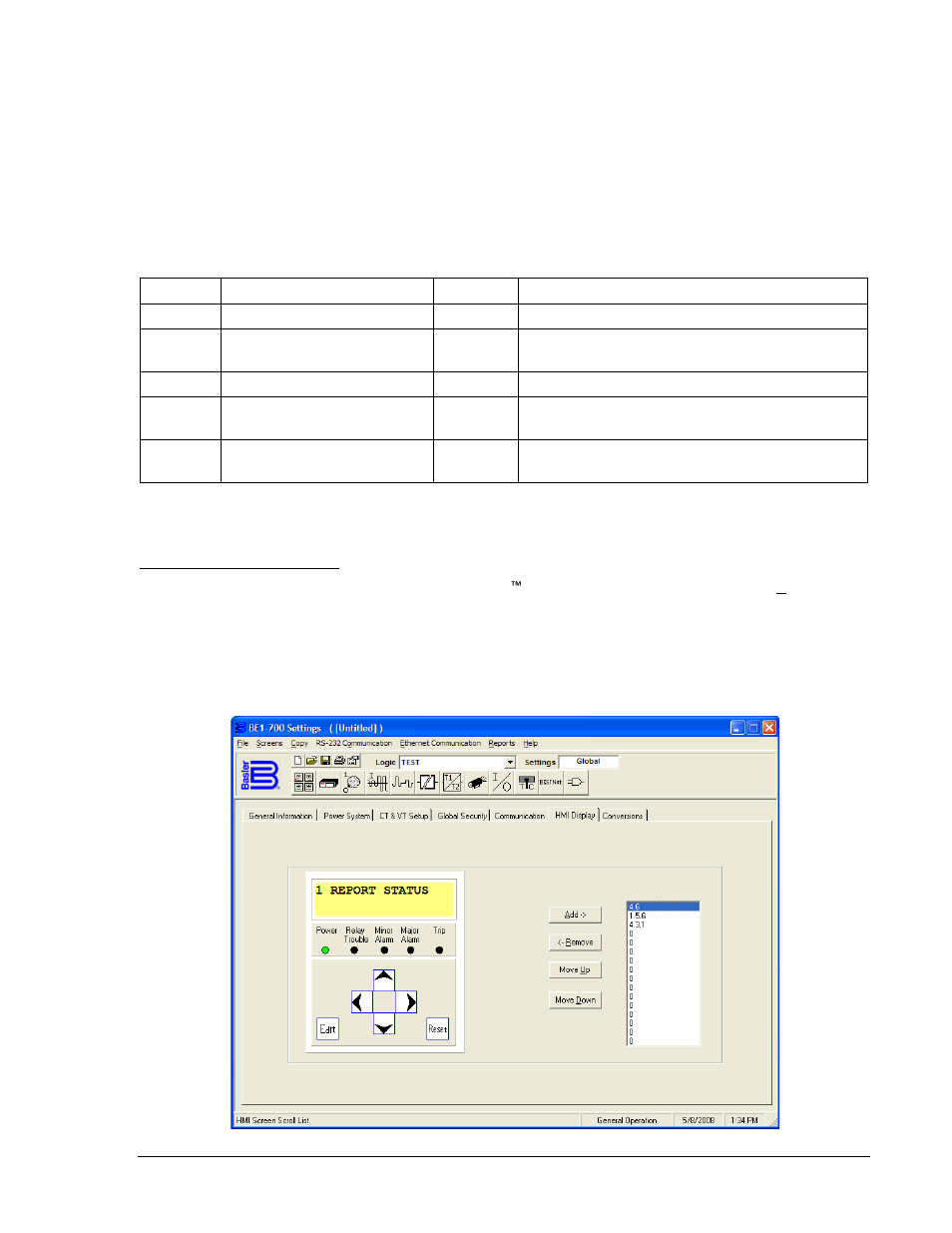 Automatic hmi display priorities, Automatic hmi display priorities -9, Table 10-2. automatic screen display priority -9 | Basler Electric BE1-700 User Manual | Page 241 / 460