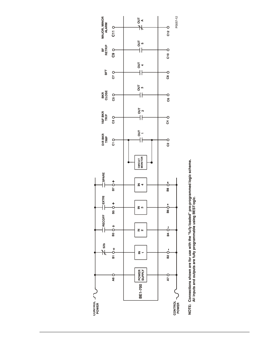 Figure 12-5. typical external dc connections -7 | Basler Electric BE1-700 User Manual | Page 277 / 460