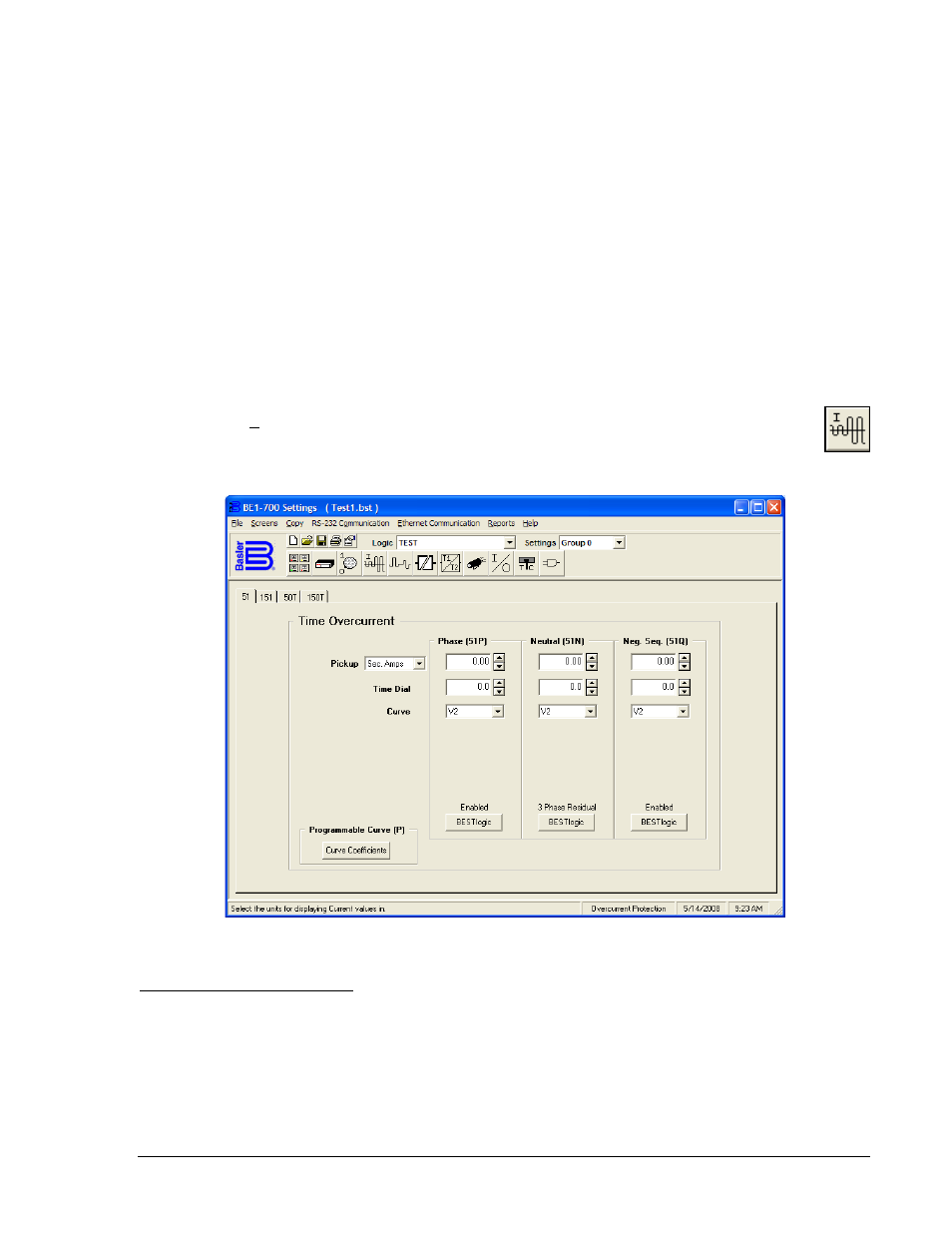 Overcurrent protection (be1-700c), Overcurrent protection (be1-700c) -11 | Basler Electric BE1-700 User Manual | Page 365 / 460