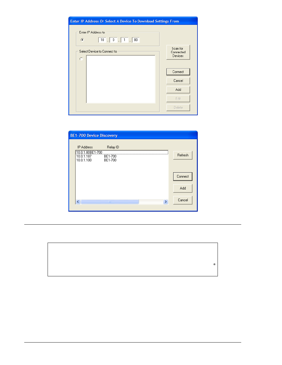 Figure 15-10. be1-700 device list window -12, Figure 15-10, N figure 15-11) | Basler Electric BE1-700 User Manual | Page 404 / 460