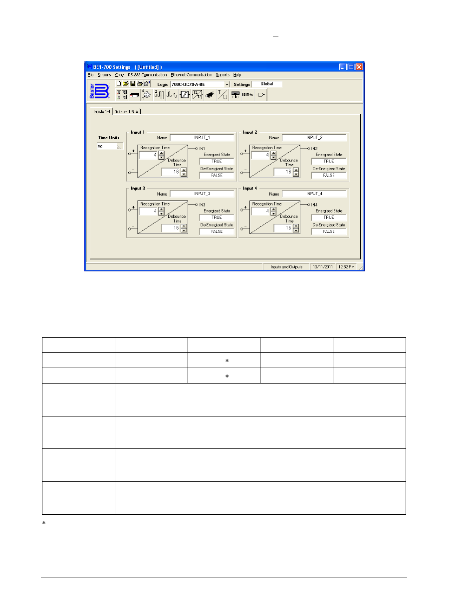 Table 3-3. digital input conditioning settings -6 | Basler Electric BE1-700 User Manual | Page 46 / 460