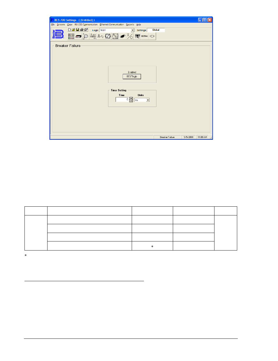 Figure 4-36. breaker failure screen -42 | Basler Electric BE1-700 User Manual | Page 98 / 460