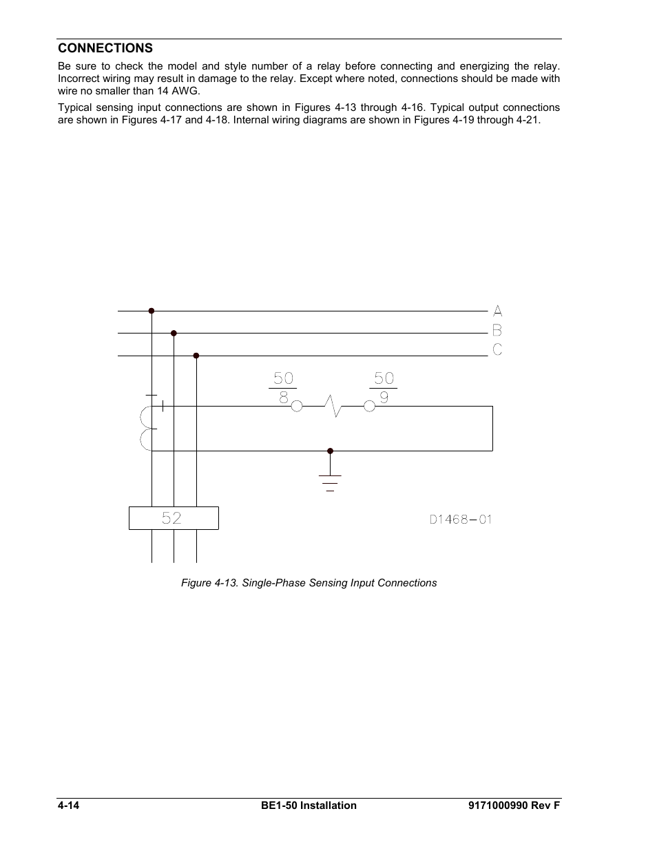 Connections | Basler Electric BE1-50 User Manual | Page 34 / 44