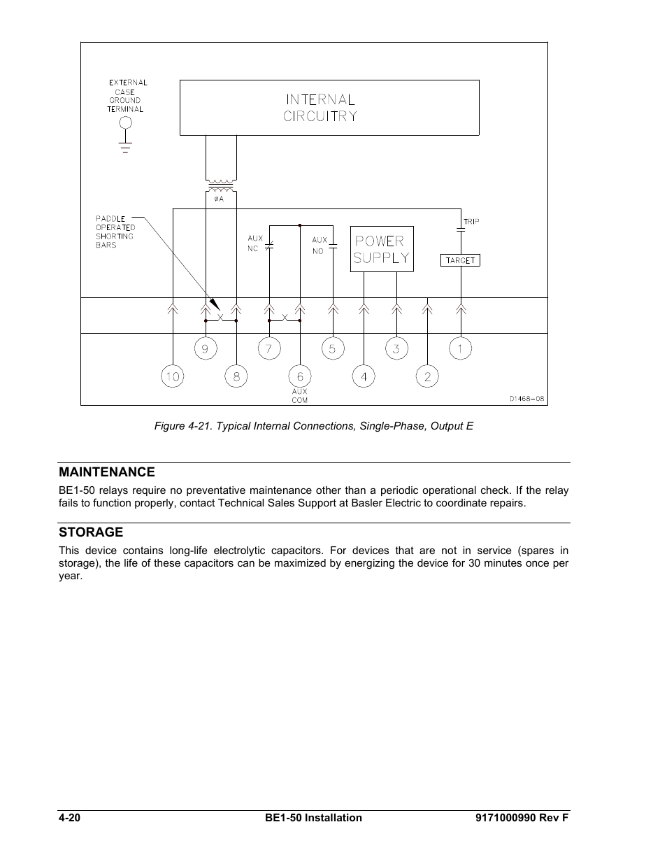 Maintenance, Storage | Basler Electric BE1-50 User Manual | Page 40 / 44