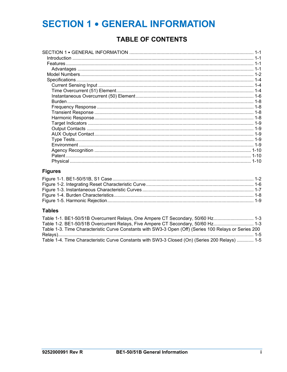 Basler Electric BE1-50/51B User Manual | Page 11 / 76