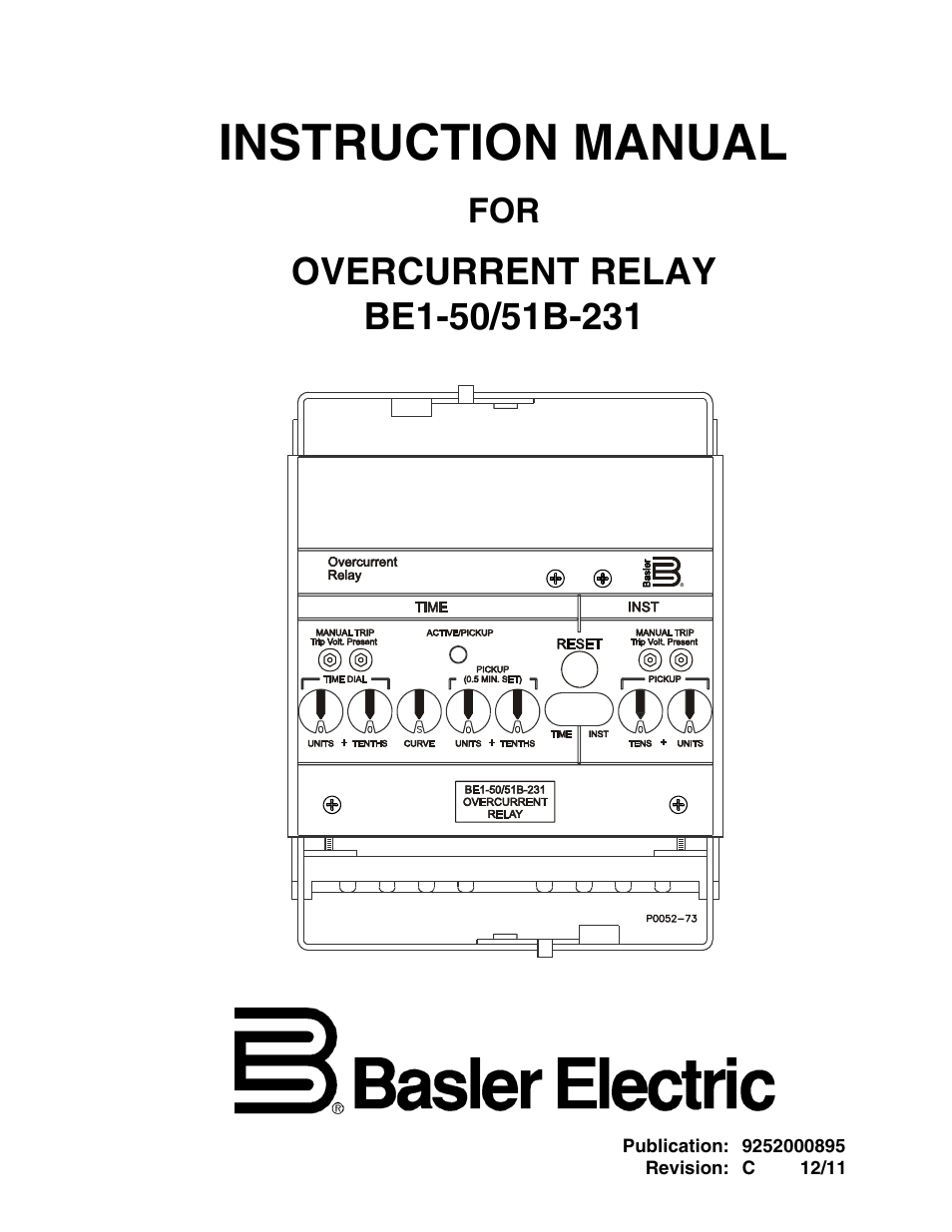 Basler Electric BE1-50/51B-231 User Manual | 60 pages