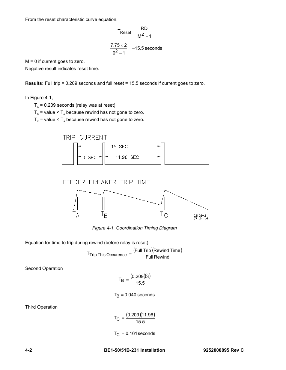 Figure 4-1. coordination timing diagram | Basler Electric BE1-50/51B-231 User Manual | Page 32 / 60