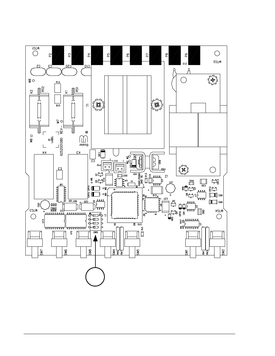 Figure 2-2. location of sw3 -2 | Basler Electric BE1-50/51B-232 User Manual | Page 22 / 64