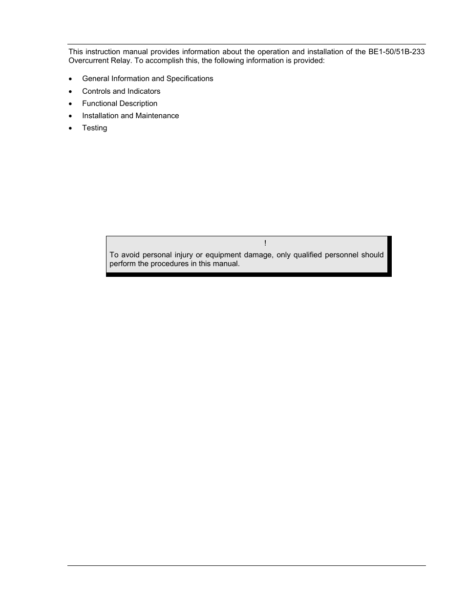 Introduction | Basler Electric BE1-50/51B-233 User Manual | Page 3 / 60
