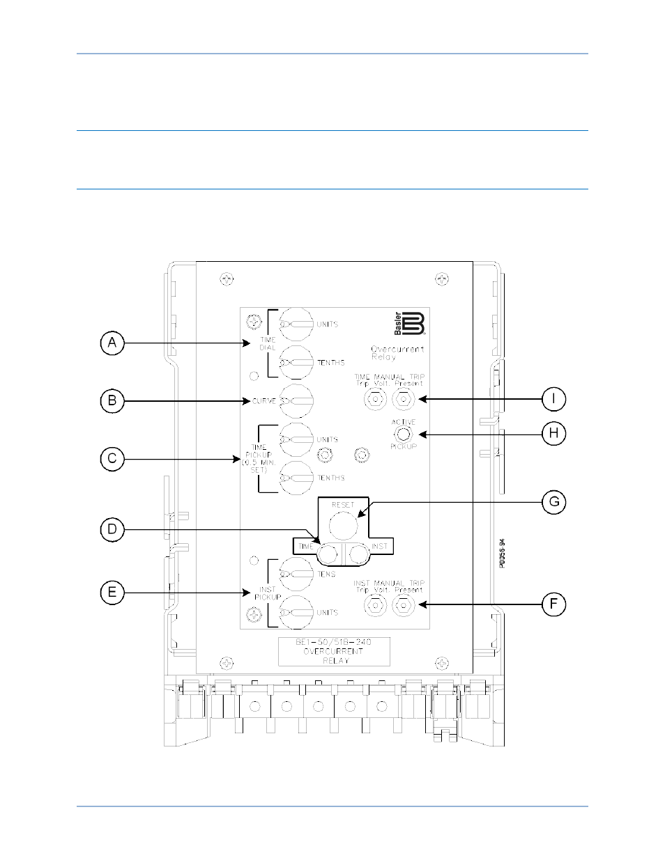 Controls and indicators, Introduction, Front panel controls and indicators | Basler Electric BE1-50/51B-240 User Manual | Page 15 / 52