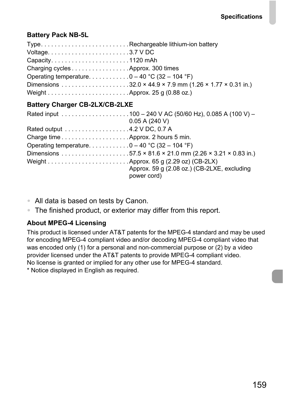 Canon IXUS 990IS User Manual | Page 159 / 162