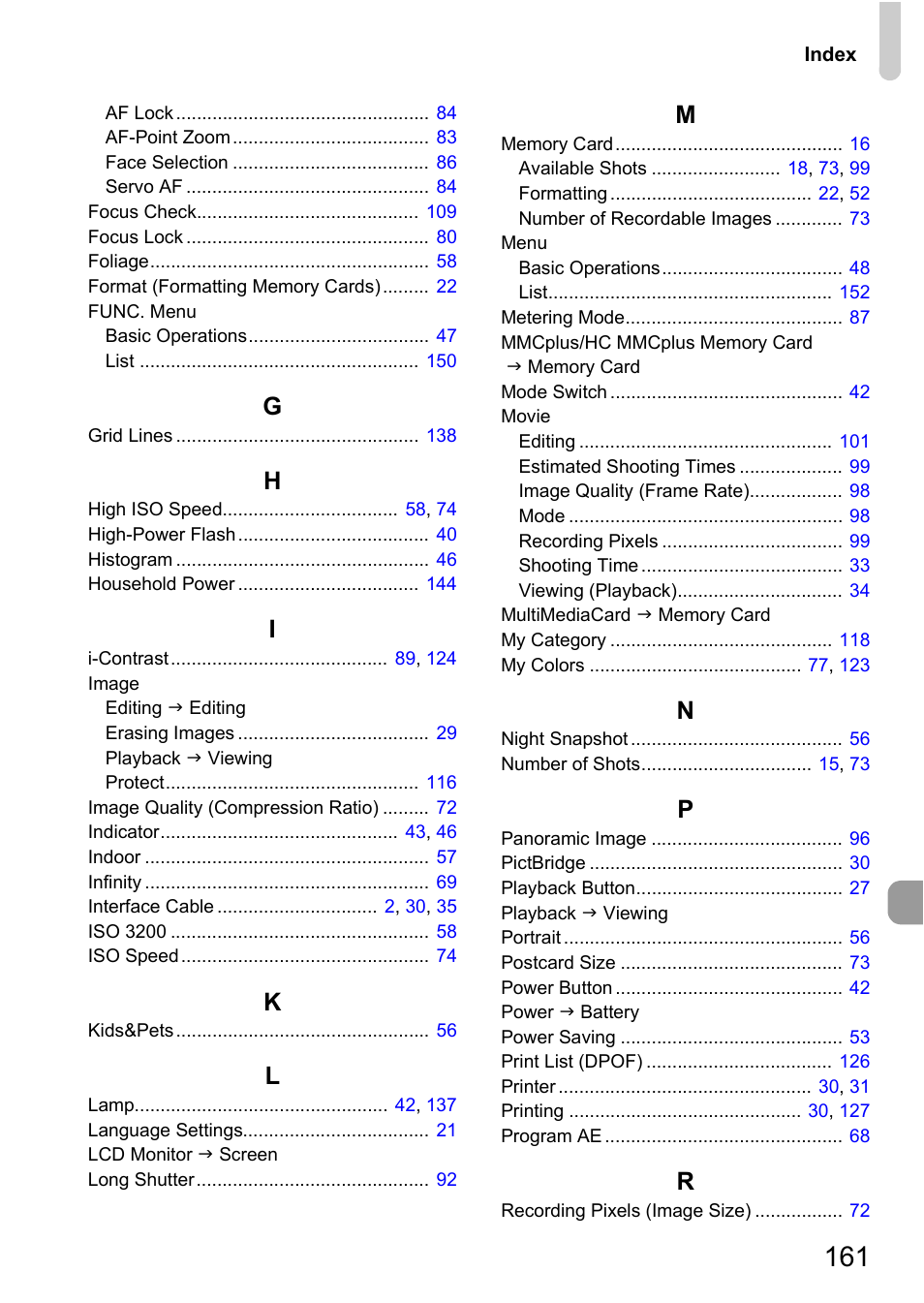 Canon IXUS 990IS User Manual | Page 161 / 162