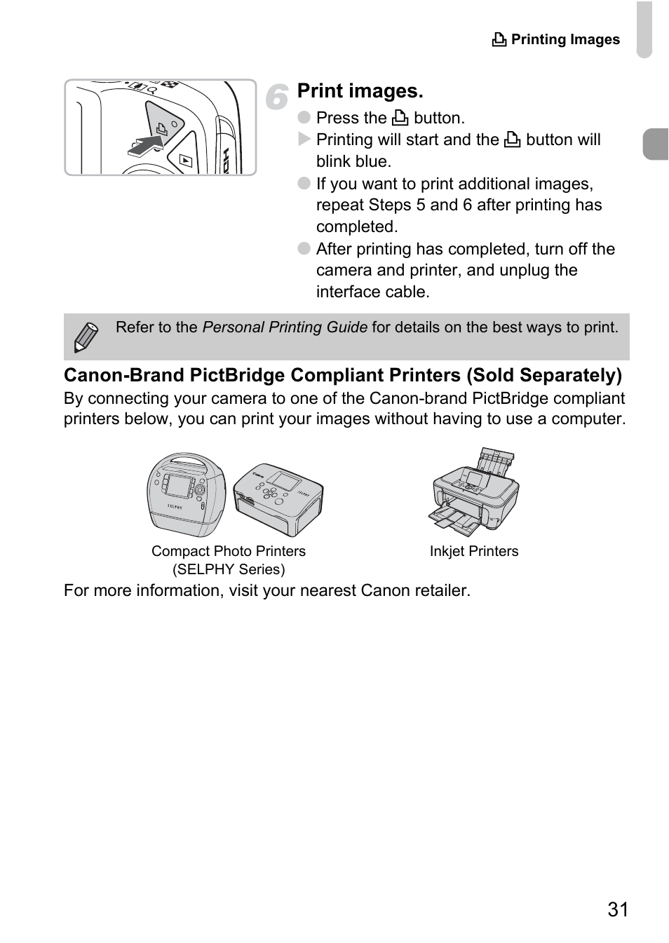 31 print images | Canon IXUS 990IS User Manual | Page 31 / 162