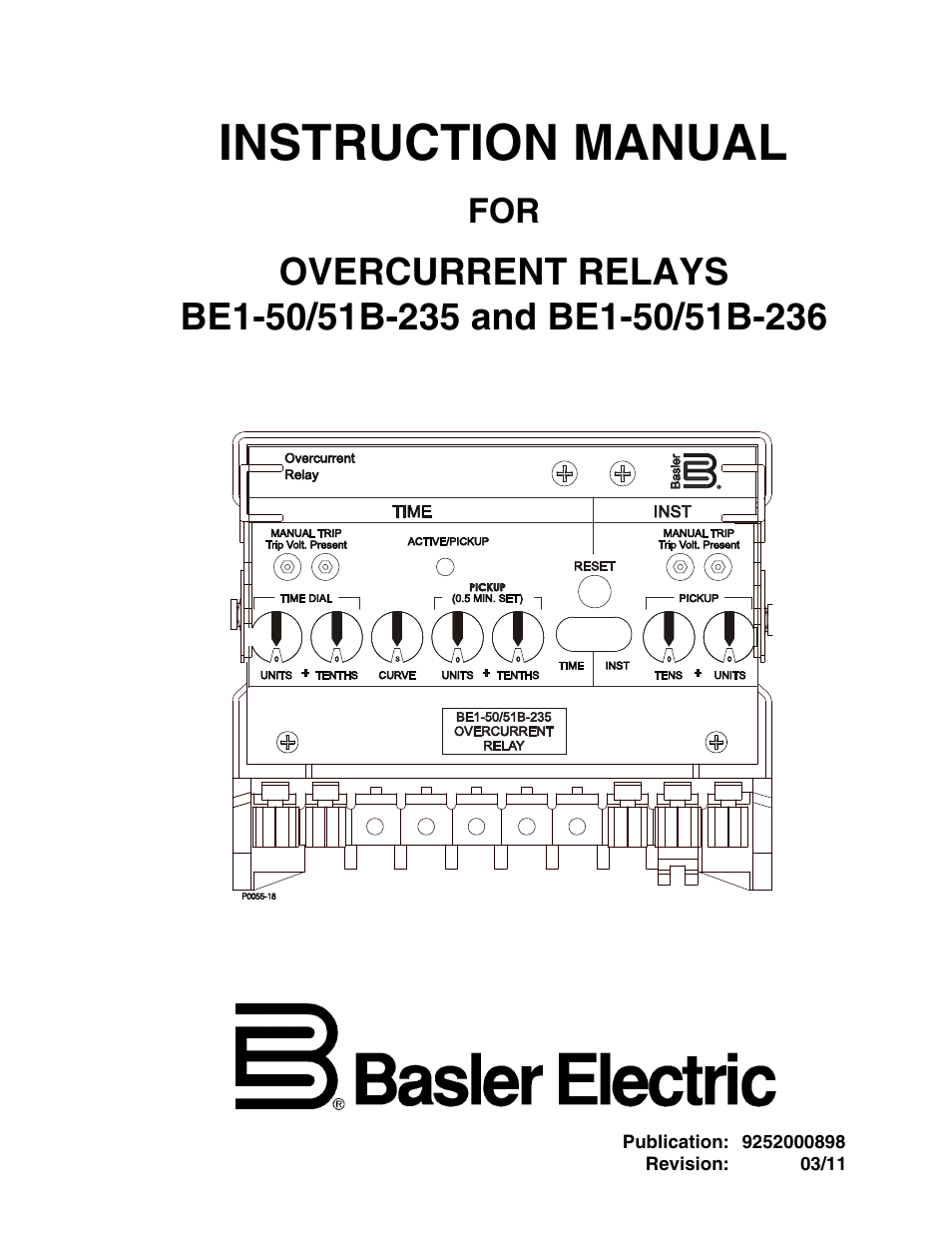 Basler Electric BE1-50/51B-235 User Manual | 68 pages