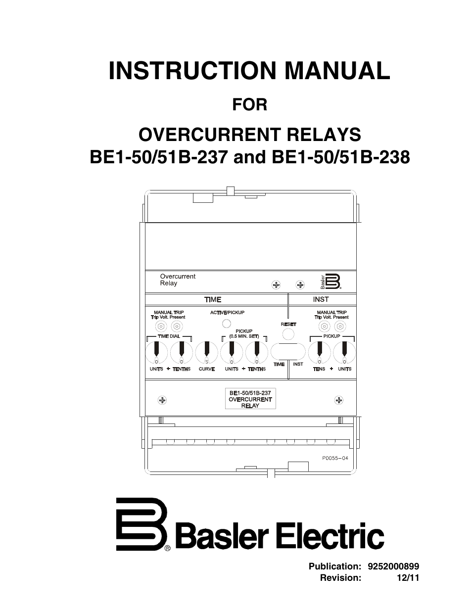 Basler Electric BE1-50/51B-237 User Manual | 70 pages