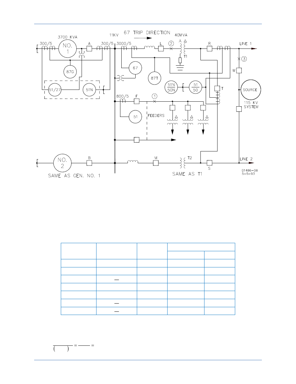 Coordination with feeder 51 relay for fault 1 | Basler Electric BE1-51/27C User Manual | Page 63 / 112