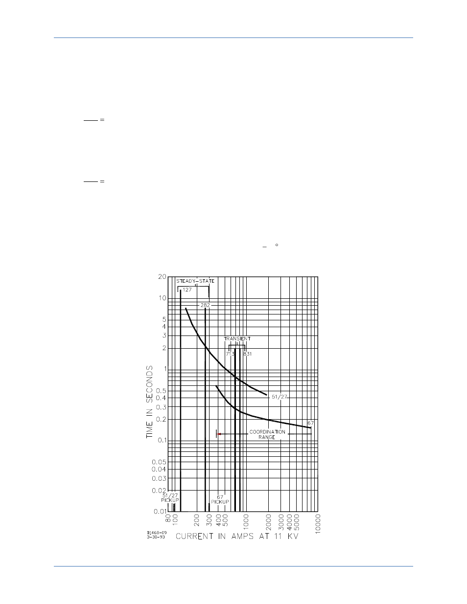 Checking coordination with relay 67 for fault 3 | Basler Electric BE1-51/27C User Manual | Page 65 / 112