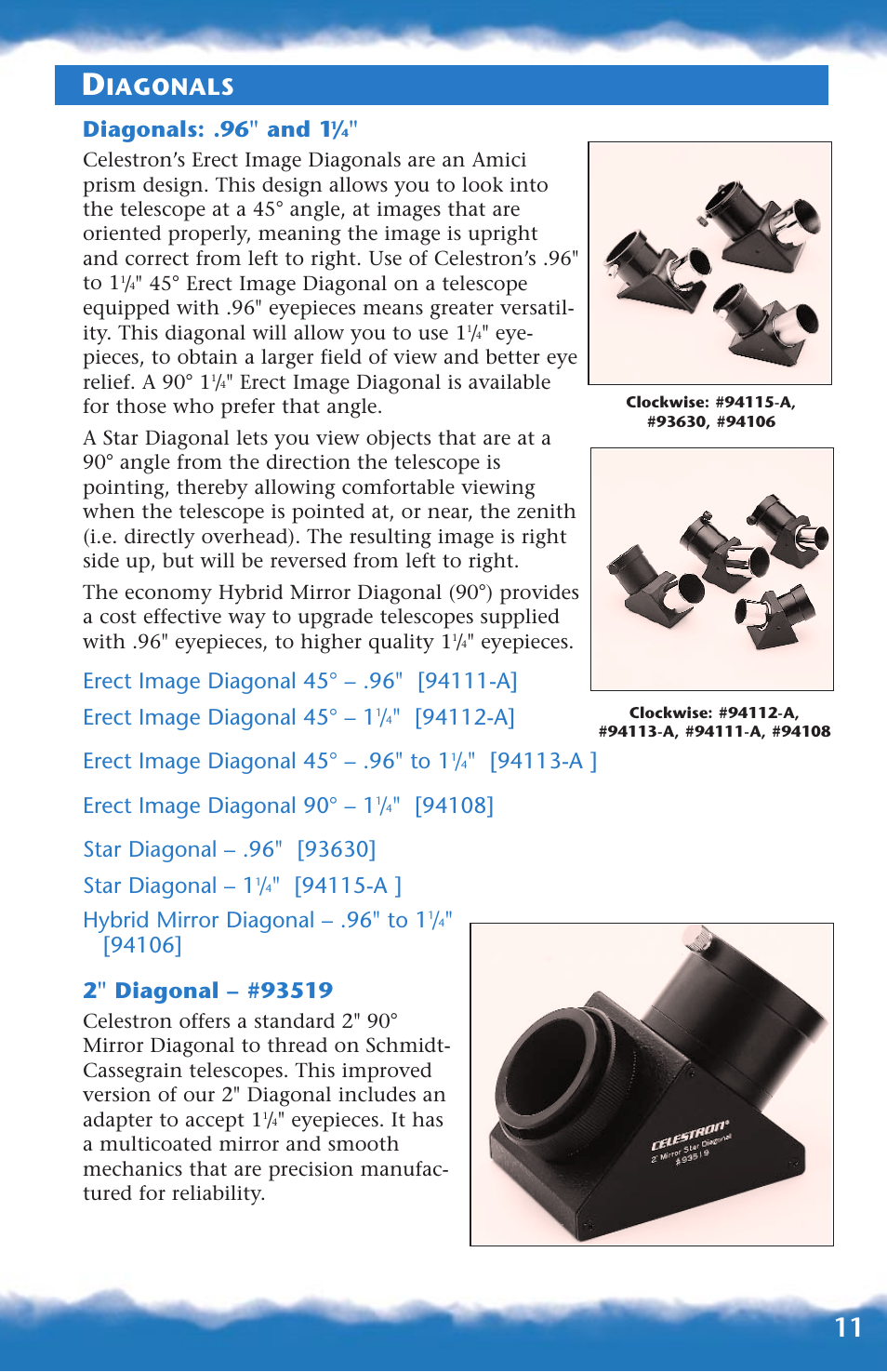 Diagonals, Iagonals, Diagonals: .96" and 1 | Canon 93517 User Manual | Page 11 / 36