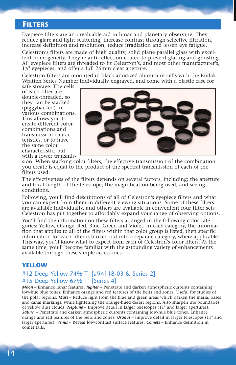 Eyepiece, Ilters | Canon 93517 User Manual | Page 14 / 36