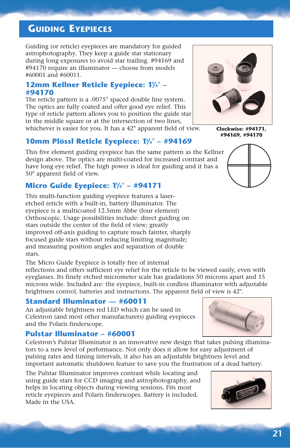 Illuminators, Uiding, Yepieces | Canon 93517 User Manual | Page 21 / 36