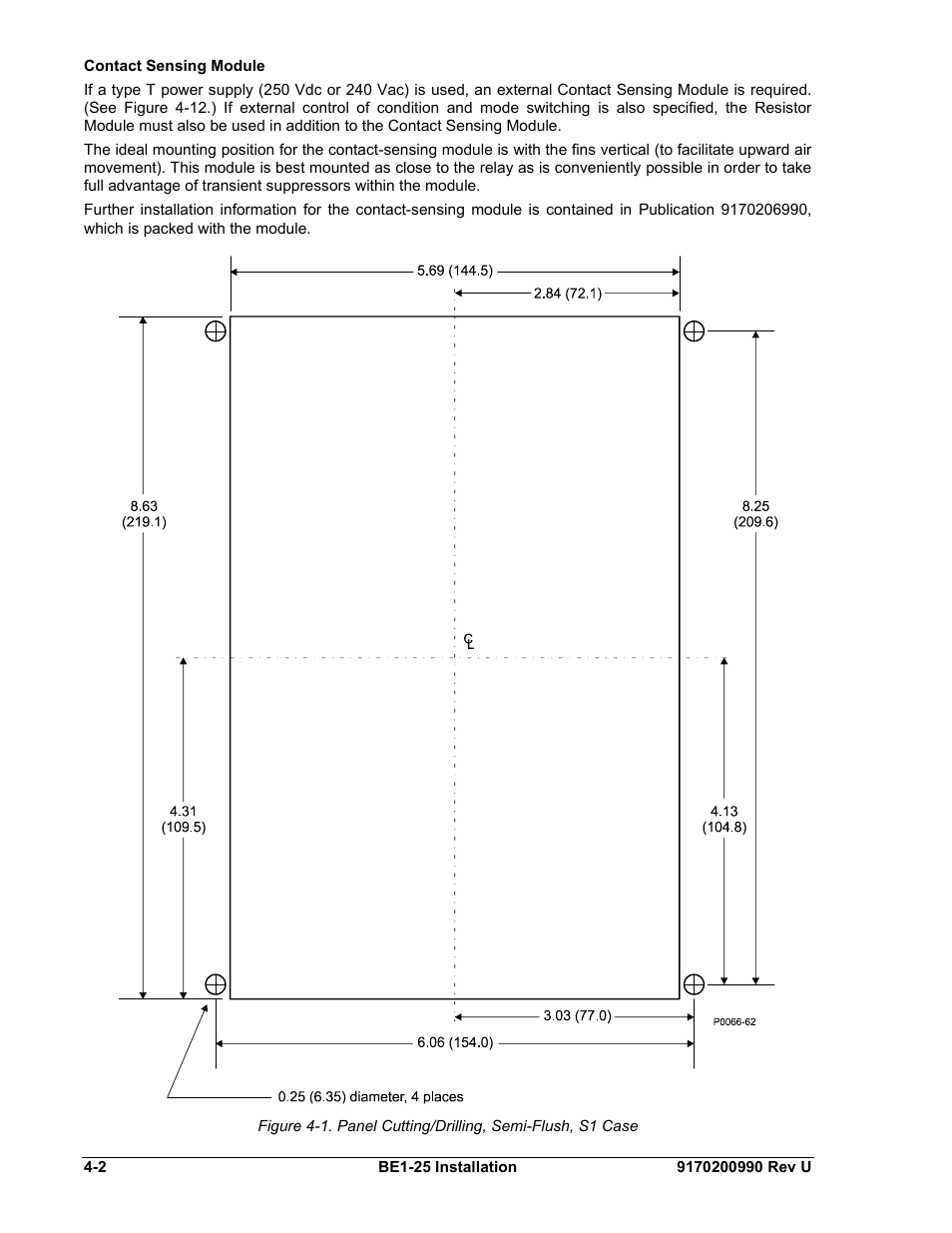 Contact sensing module, Contact sensing module -2 | Basler Electric BE1-25 User Manual | Page 42 / 66
