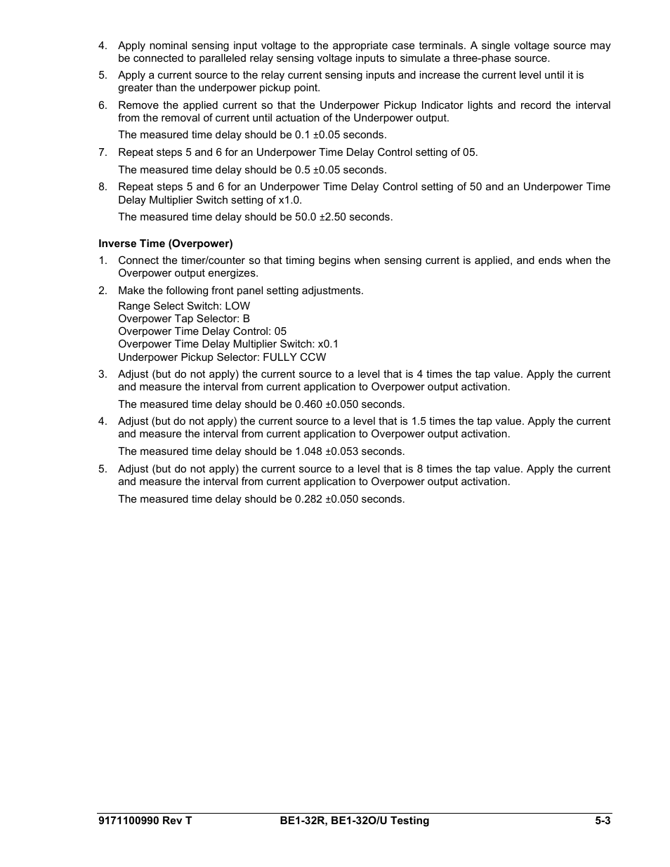 Inverse time (overpower), Inverse time (overpower) -3 | Basler Electric BE1-32R User Manual | Page 75 / 82