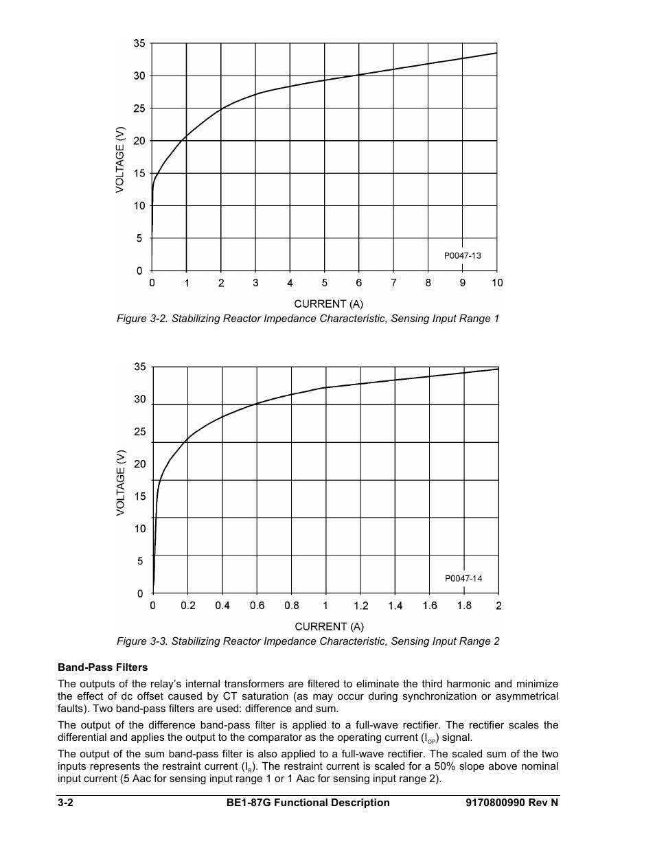 Band-pass filters, Band-pass filters -2 | Basler Electric BE1-87G User Manual | Page 26 / 68