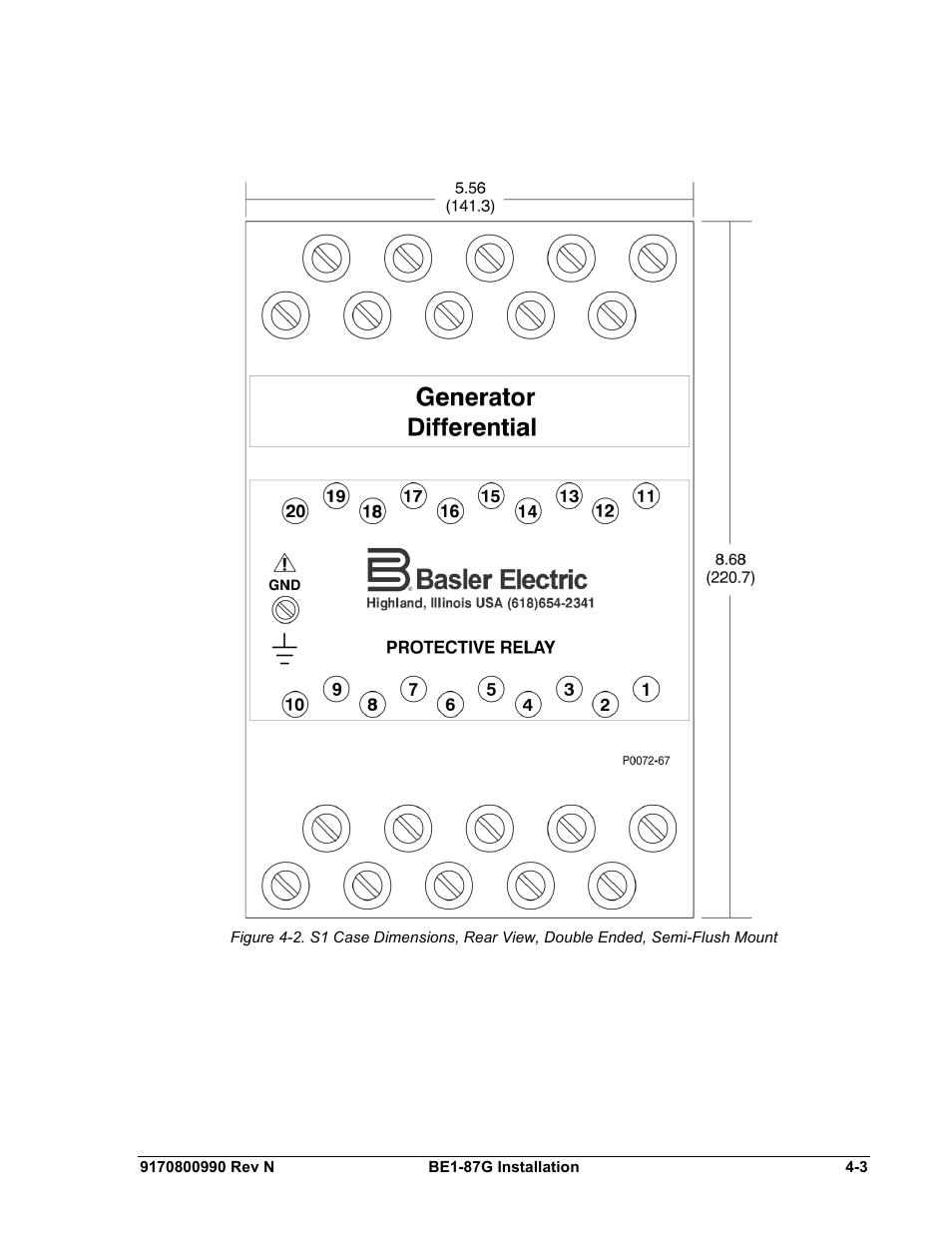 Basler Electric BE1-87G User Manual | Page 33 / 68