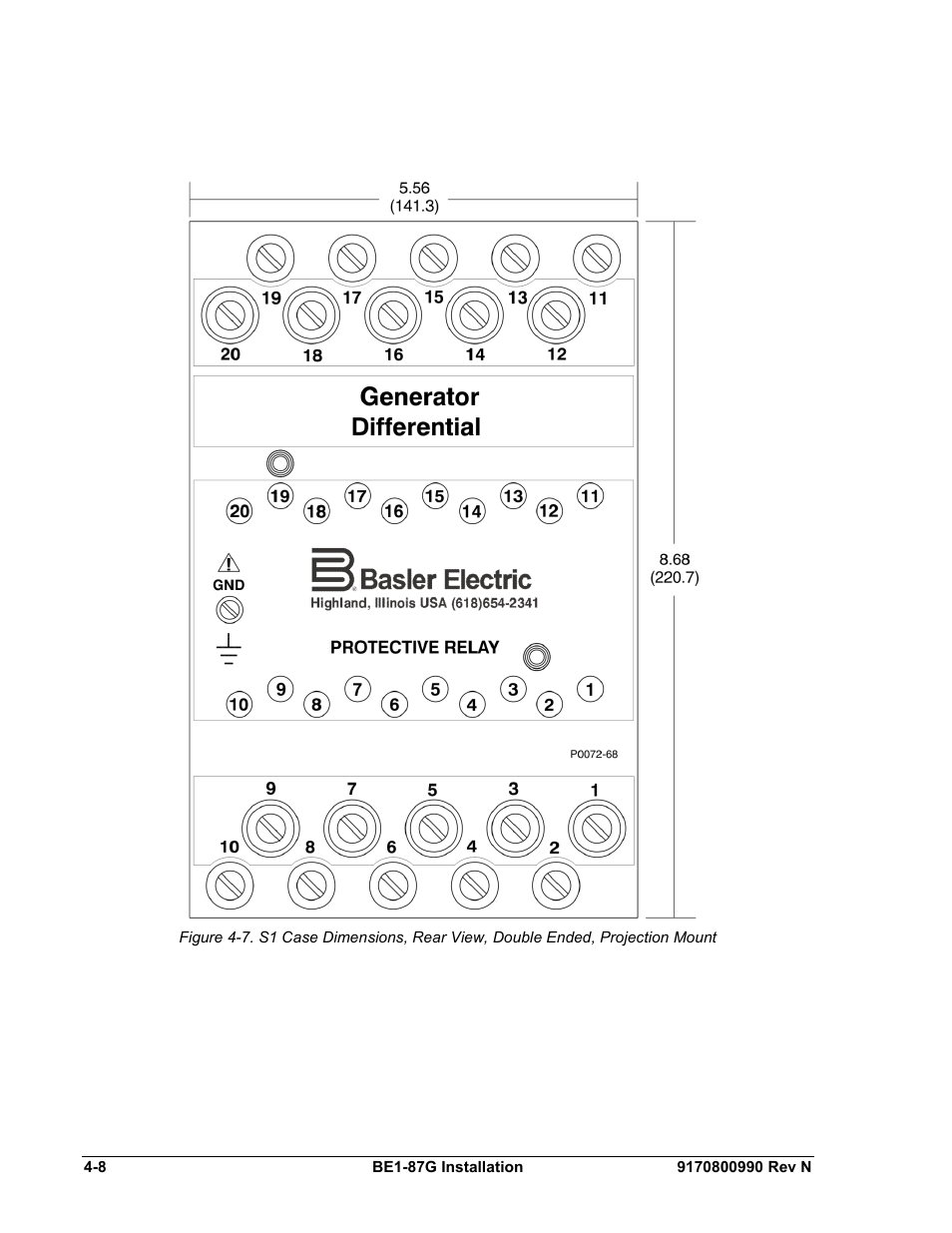 Basler Electric BE1-87G User Manual | Page 38 / 68