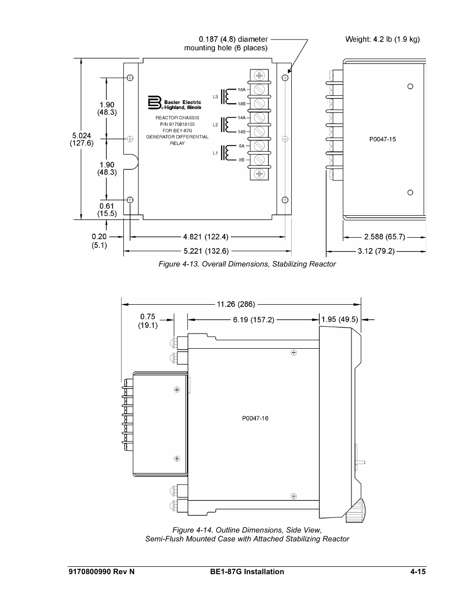 Reactor -15 | Basler Electric BE1-87G User Manual | Page 45 / 68