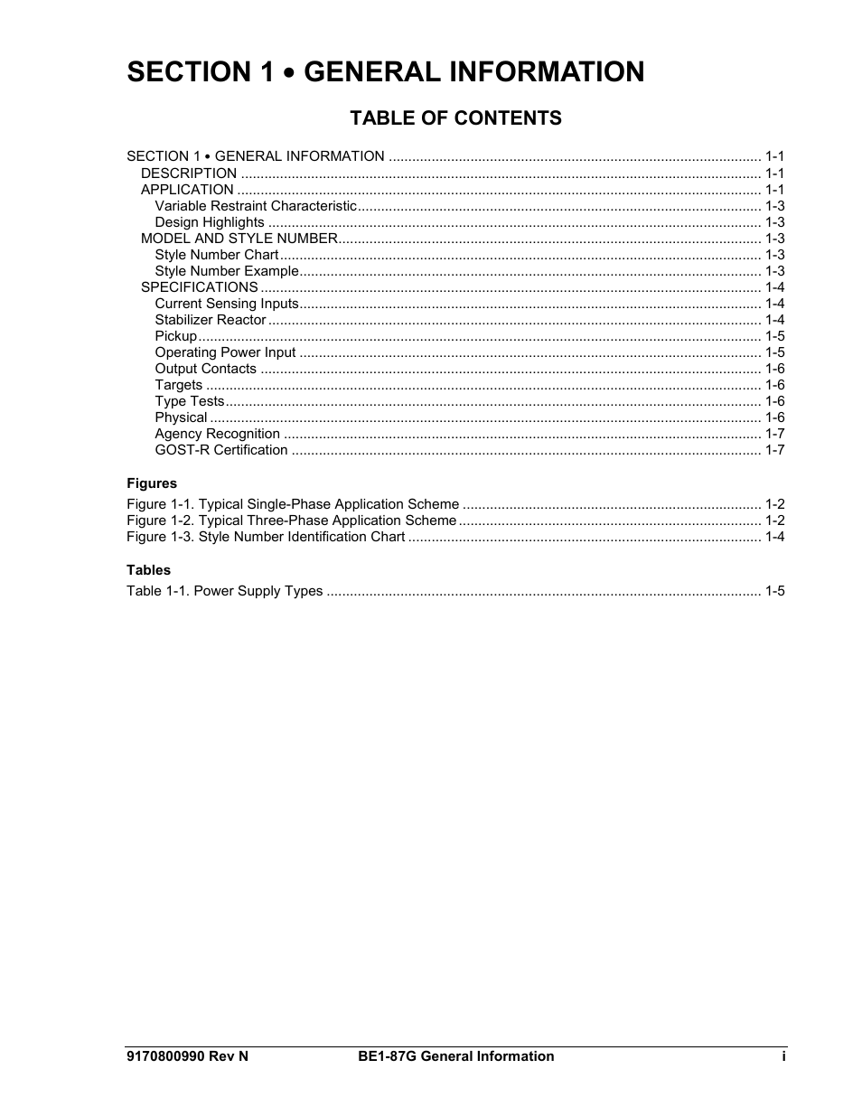Basler Electric BE1-87G User Manual | Page 9 / 68