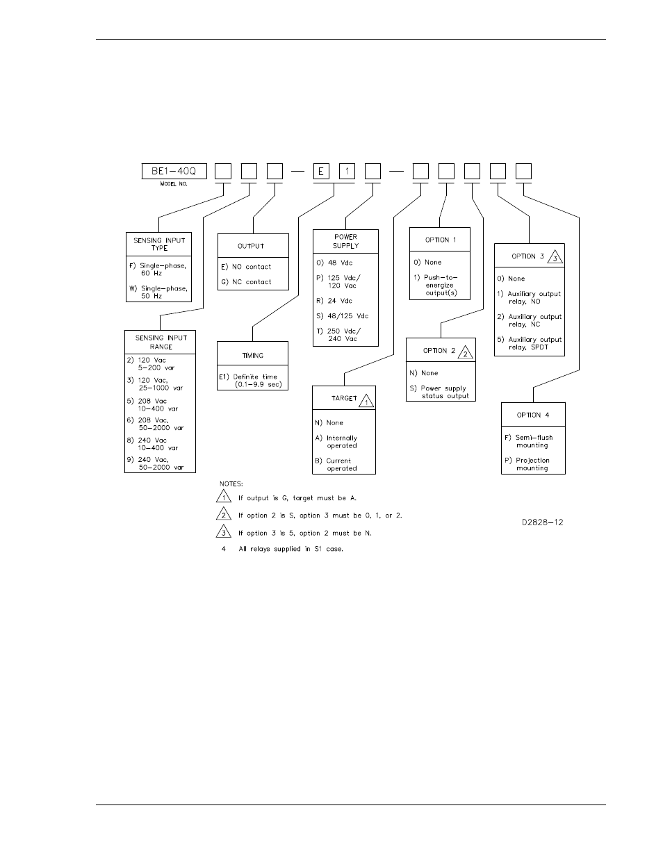 Model and style number, Style number example, Model and style number -3 | Style, Number, Example | Basler Electric BE1-40Q User Manual | Page 11 / 48