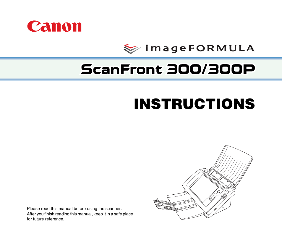 Canon SCANFRONT 300P User Manual | 193 pages