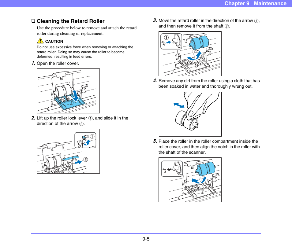 Cleaning the retard roller, Cleaning the retard roller -5 | Canon SCANFRONT 300P User Manual | Page 166 / 193