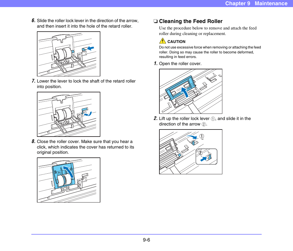 Cleaning the feed roller, Cleaning the feed roller -6 | Canon SCANFRONT 300P User Manual | Page 167 / 193