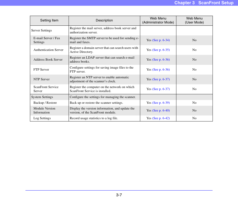 Chapter 3 scanfront setup | Canon SCANFRONT 300P User Manual | Page 41 / 193