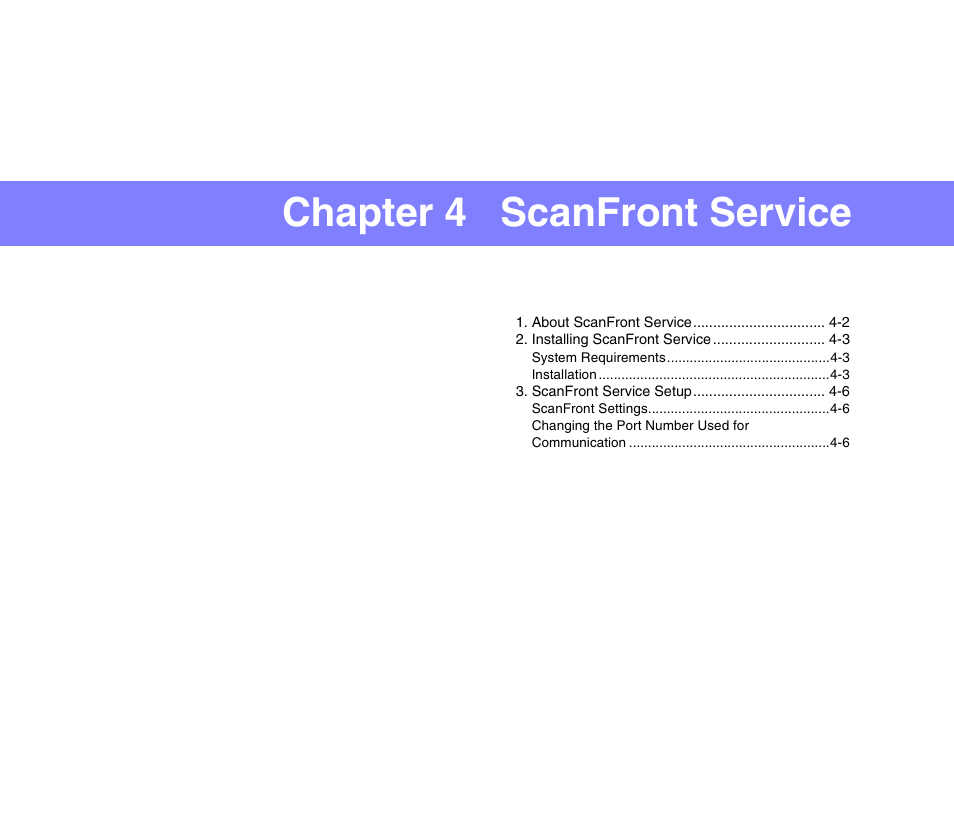 Chapter 4 scanfront service | Canon SCANFRONT 300P User Manual | Page 47 / 193