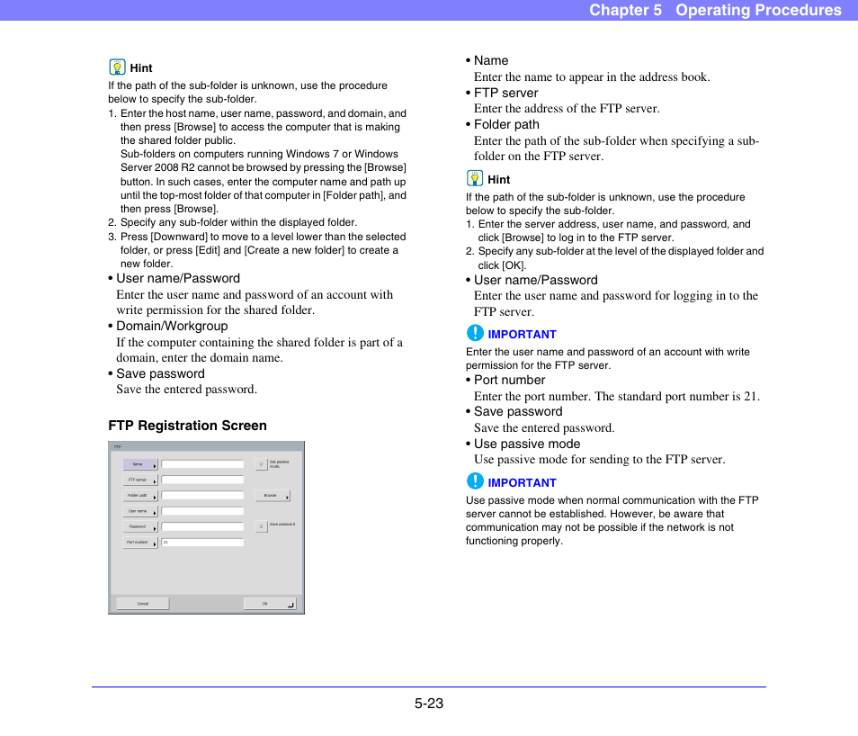 Chapter 5 operating procedures | Canon SCANFRONT 300P User Manual | Page 75 / 193