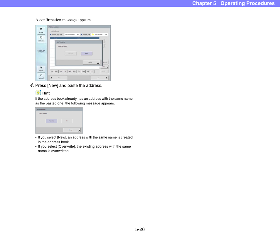 Chapter 5 operating procedures | Canon SCANFRONT 300P User Manual | Page 78 / 193