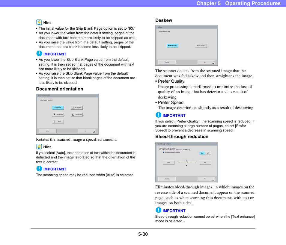 Chapter 5 operating procedures | Canon SCANFRONT 300P User Manual | Page 82 / 193