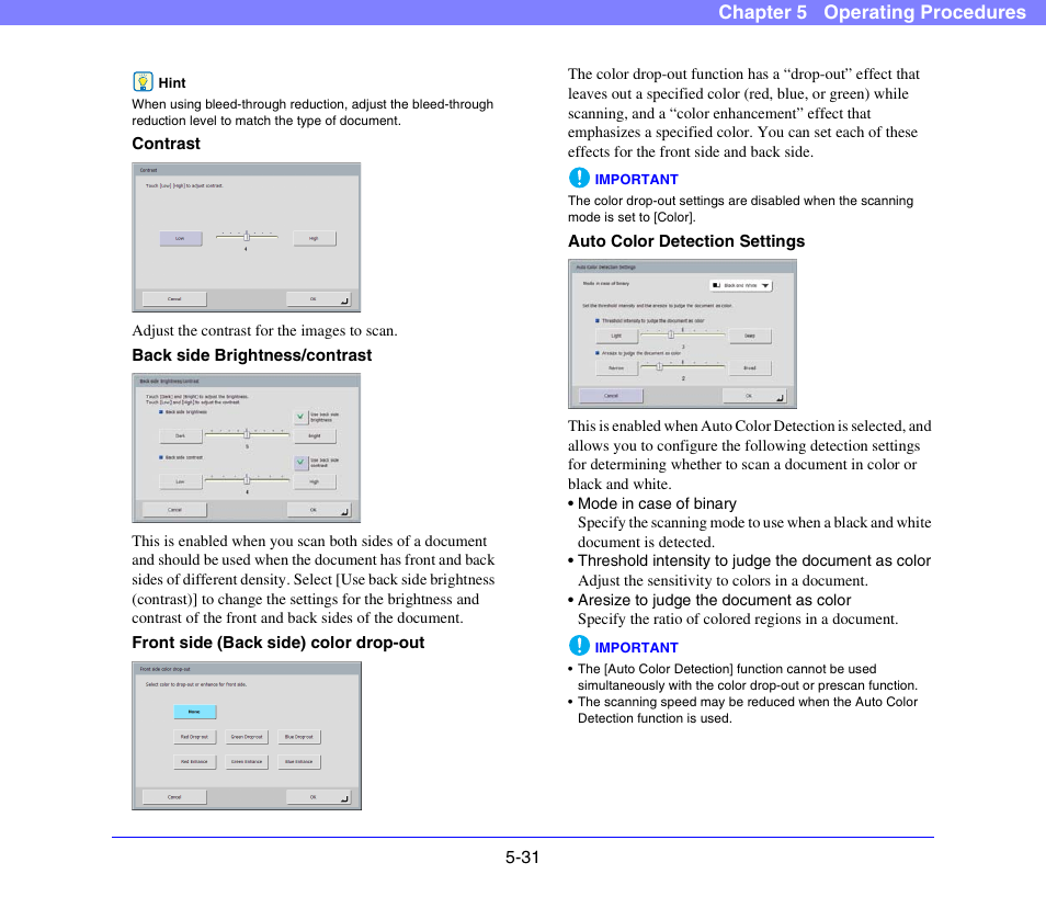 Chapter 5 operating procedures | Canon SCANFRONT 300P User Manual | Page 83 / 193